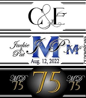 Custom cigar Labels are designed uniquely for each event by our own graphics designers