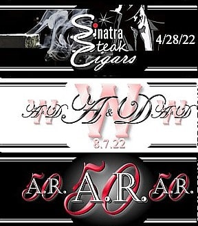 Graphics design sample cigar bands for Vegas cigar roller events and custom cigar orders